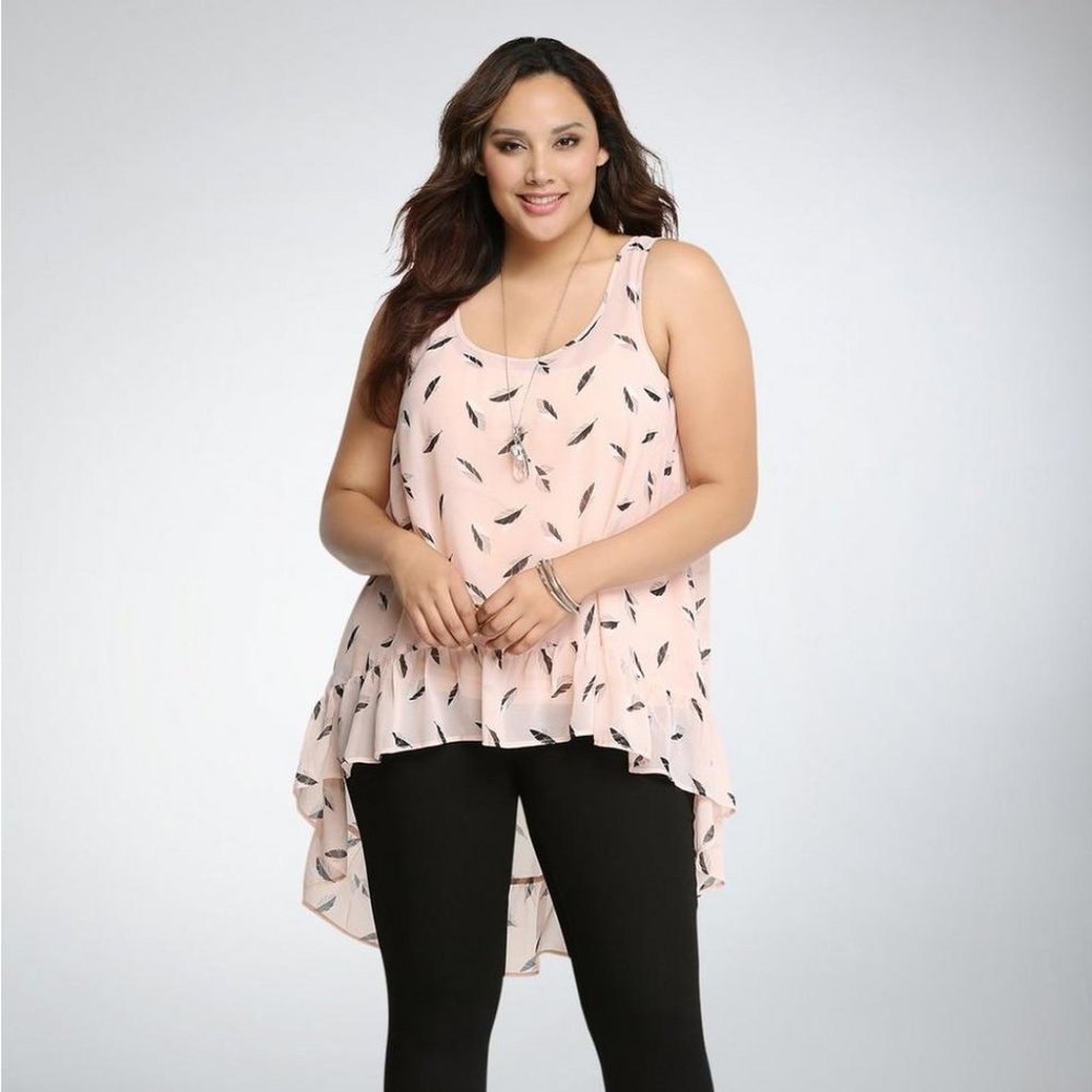 EUC | Torrid Size 3 | Feather Ruffle Tank Top